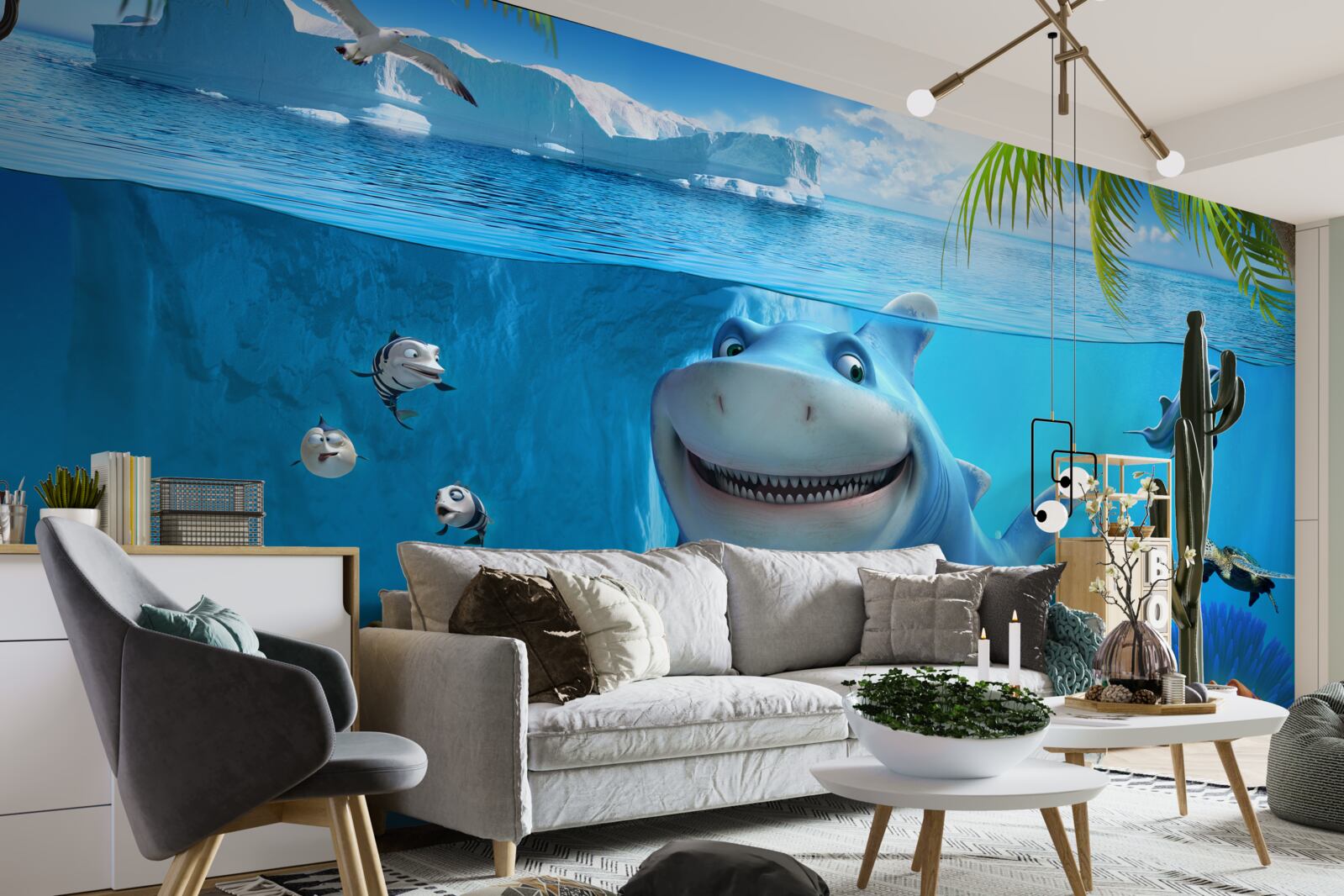 Fototapeta animowani mieszkańcy podwodnego świata