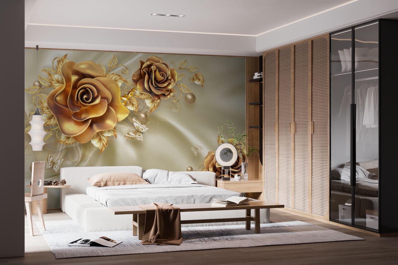 Fototapeta ciemnobrązowe róże