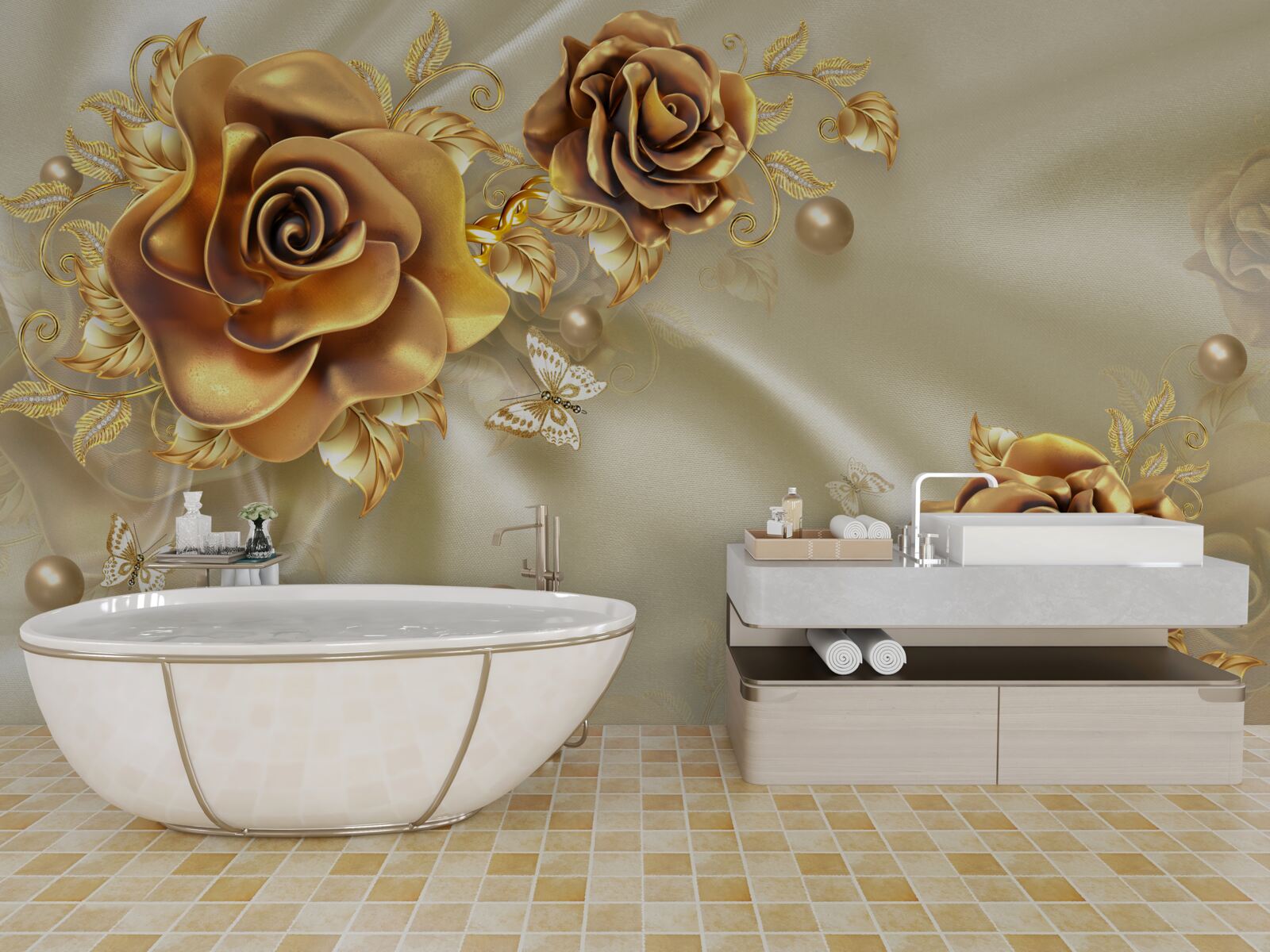 Fototapeta ciemnobrązowe róże