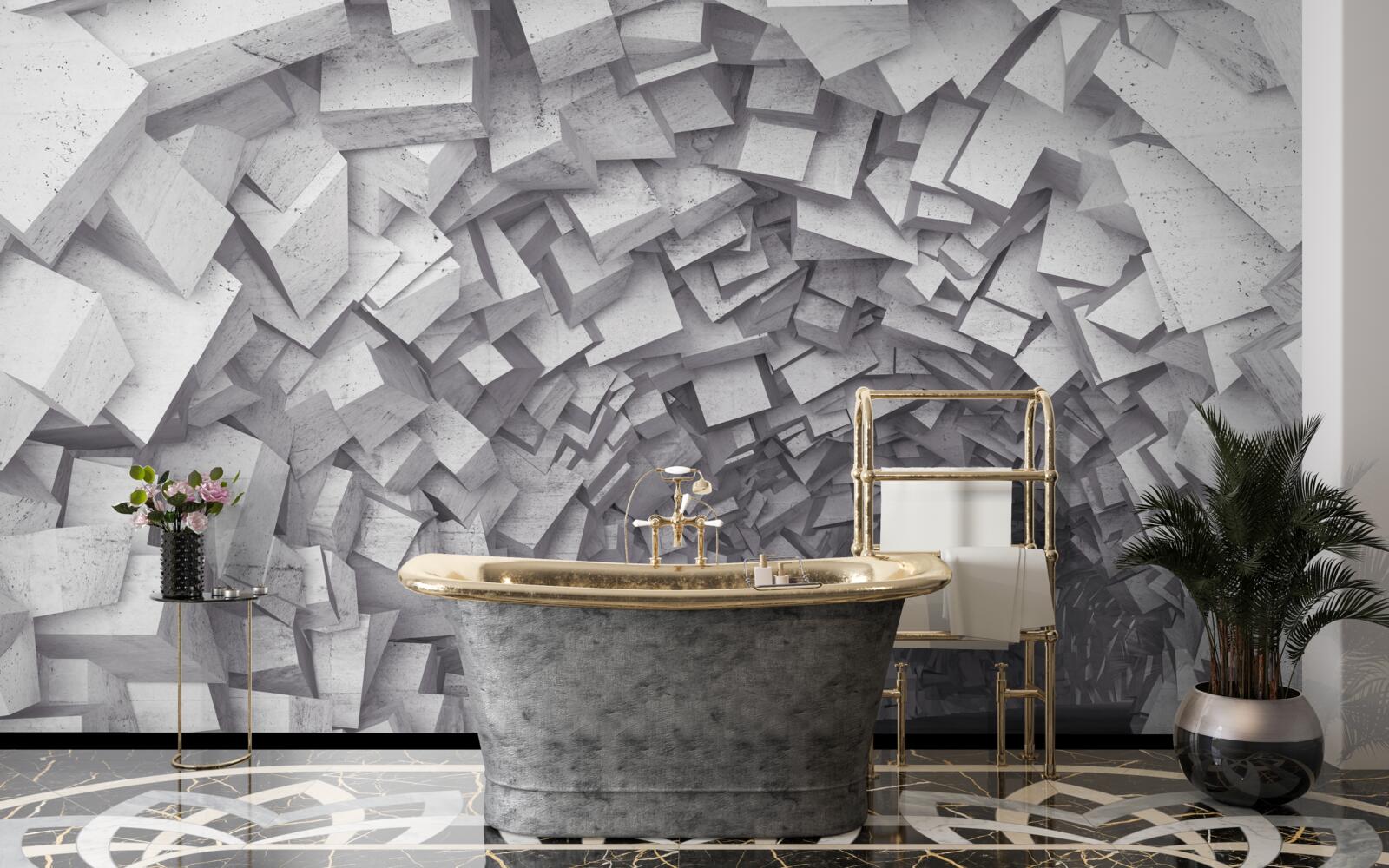 Fototapeta kształty 3d tworzą tunel