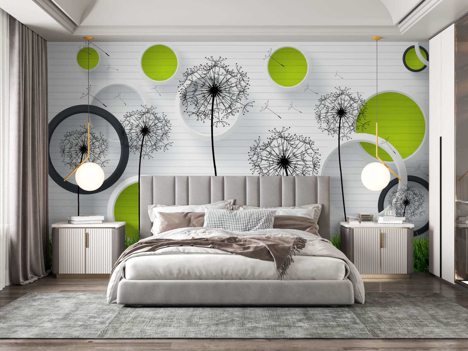 Fototapeta pastwisko usiane mleczami