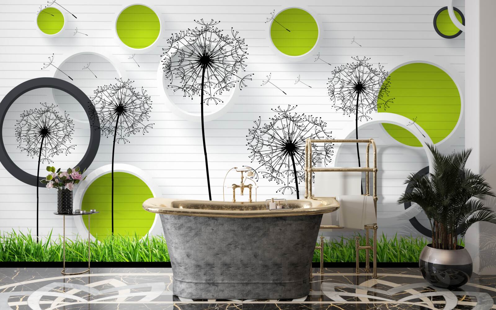 Fototapeta pastwisko usiane mleczami