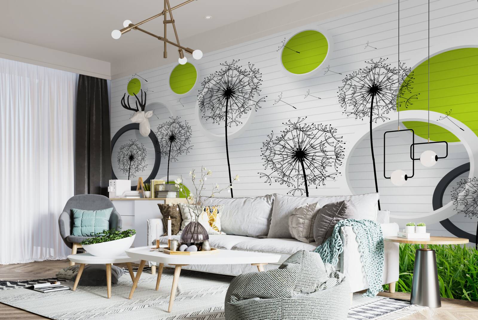 Fototapeta pastwisko usiane mleczami