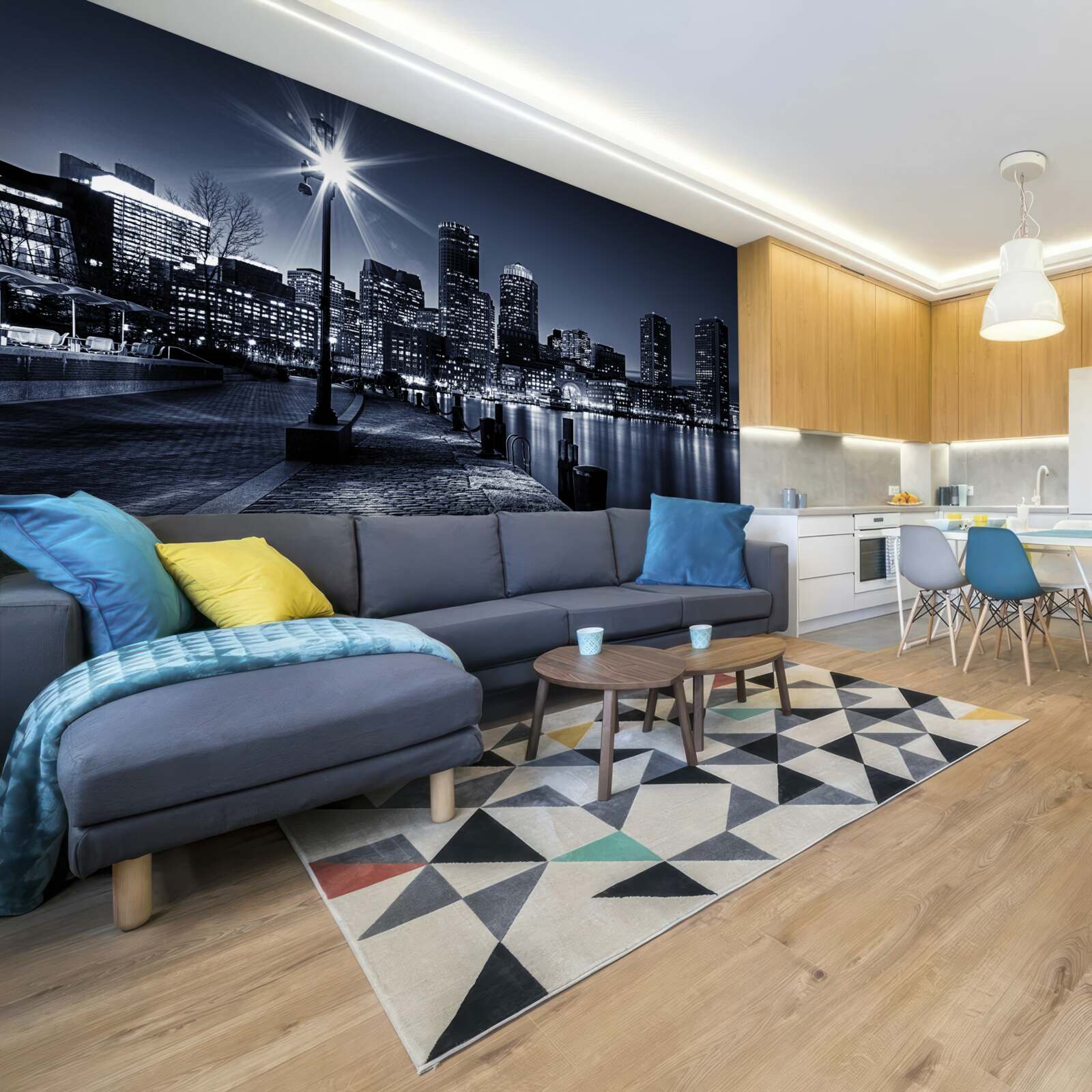 Fototapeta nabrzeże miasta jest opustoszałe