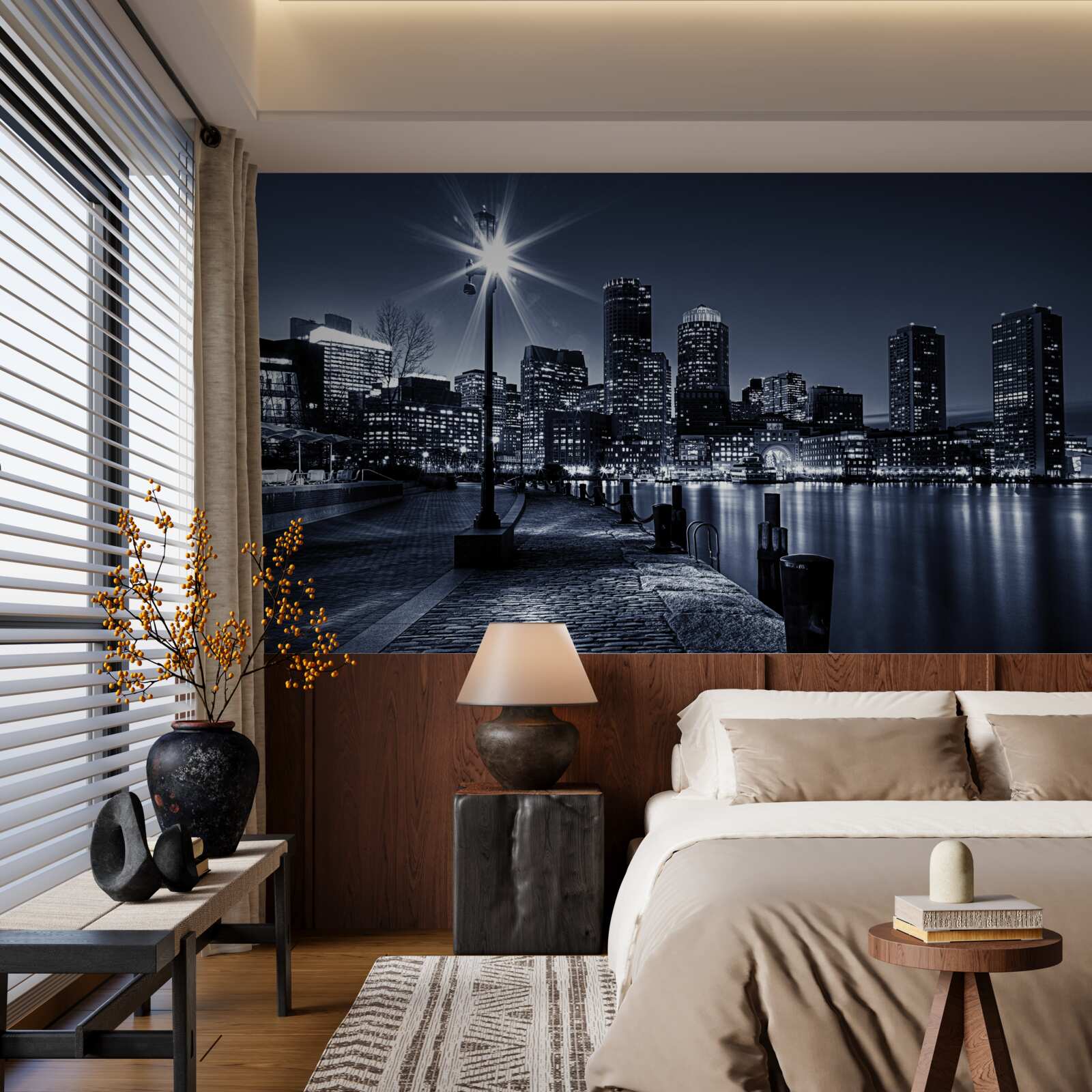 Fototapeta nabrzeże miasta jest opustoszałe