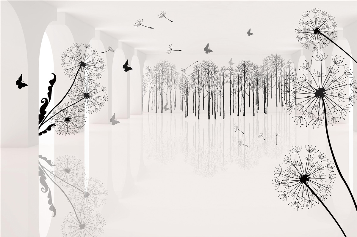 Fototapeta perspektywa mniszek powietrznych w tunelu