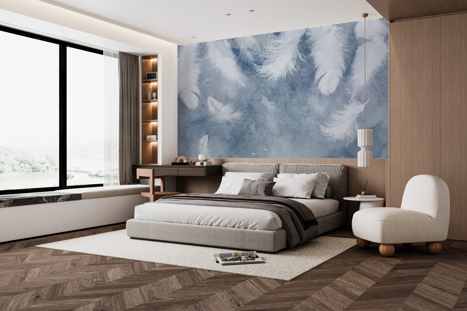 Fototapeta miękkie i luźne pióra