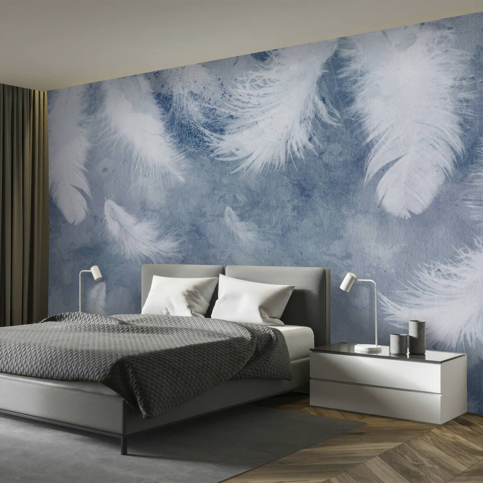 Fototapeta miękkie i luźne pióra