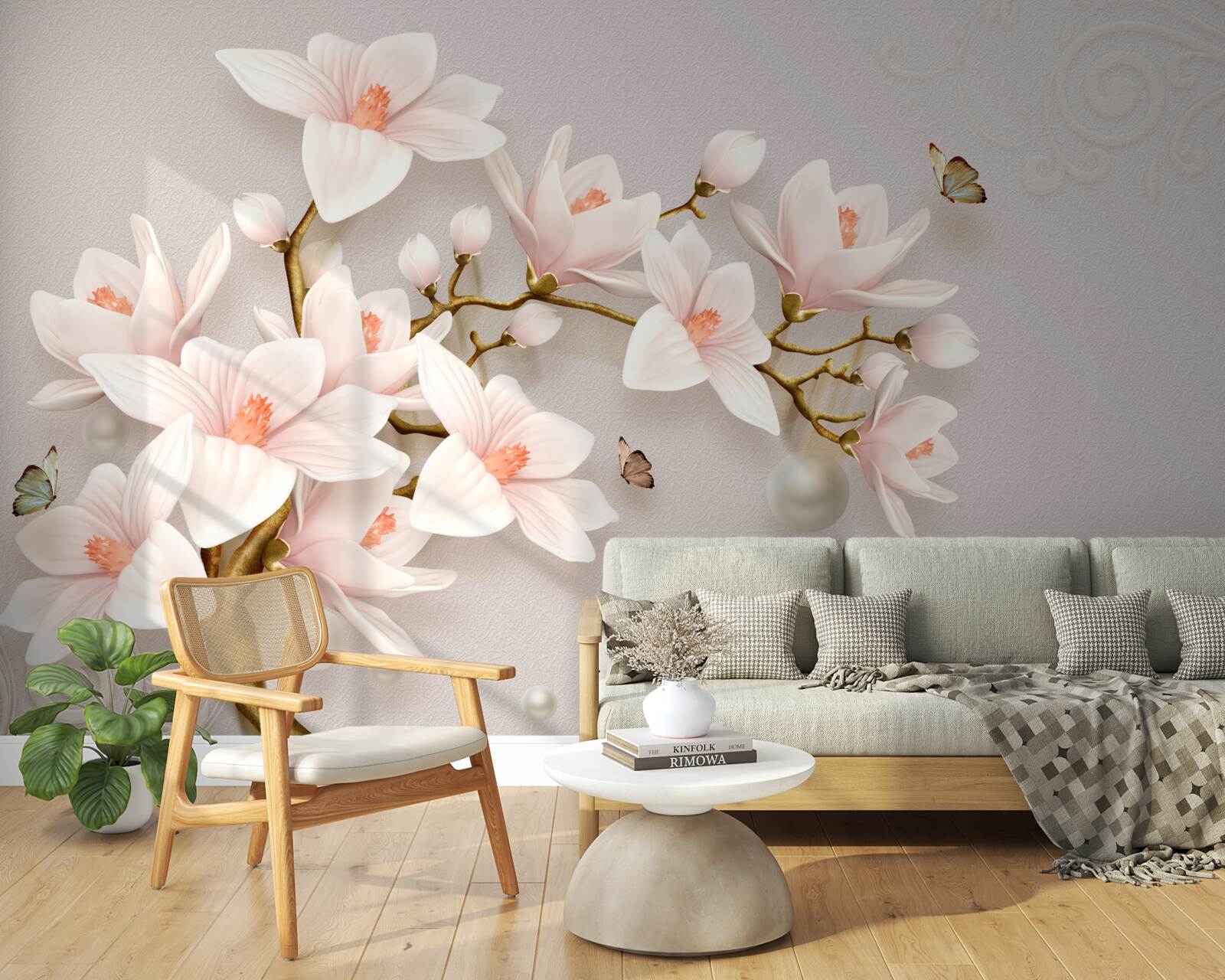 Fototapeta pąki na złotej łodydze