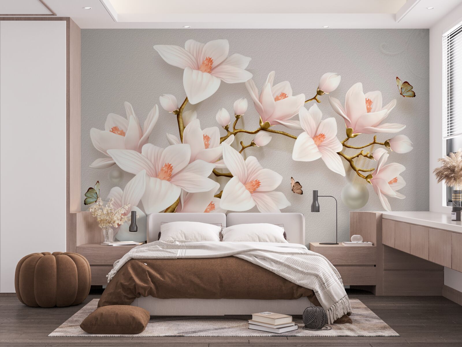 Fototapeta pąki na złotej łodydze