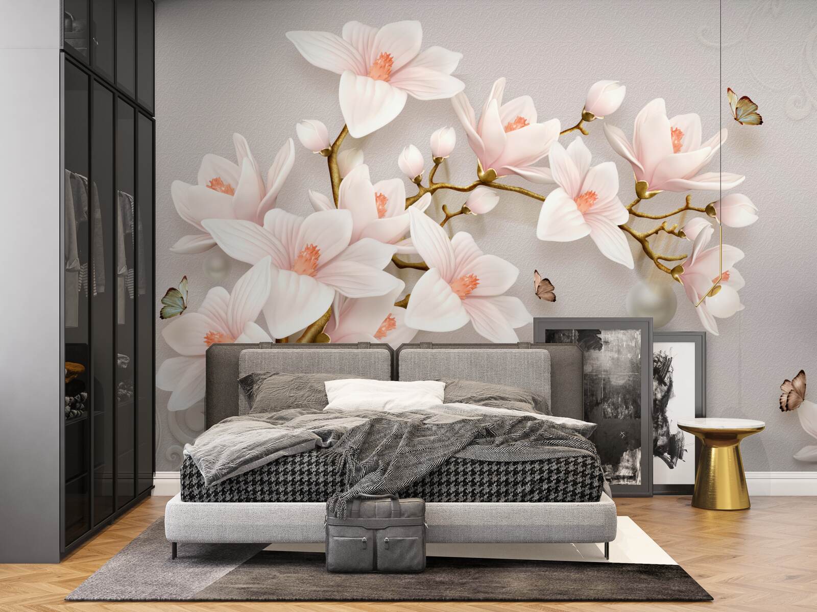 Fototapeta pąki na złotej łodydze