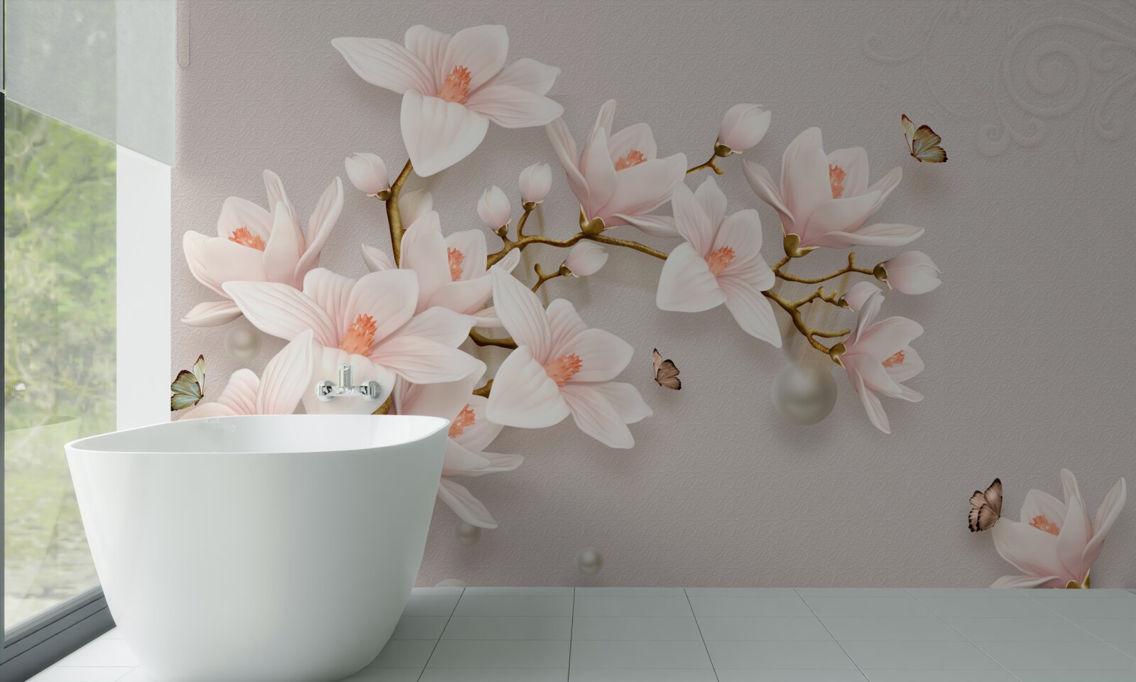 Fototapeta pąki na złotej łodydze