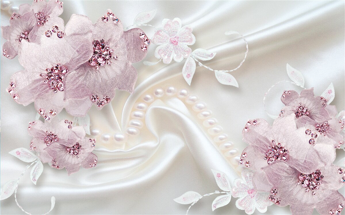 Fototapeta miękkie fioletowe pchły tekstylne na jedwabiu