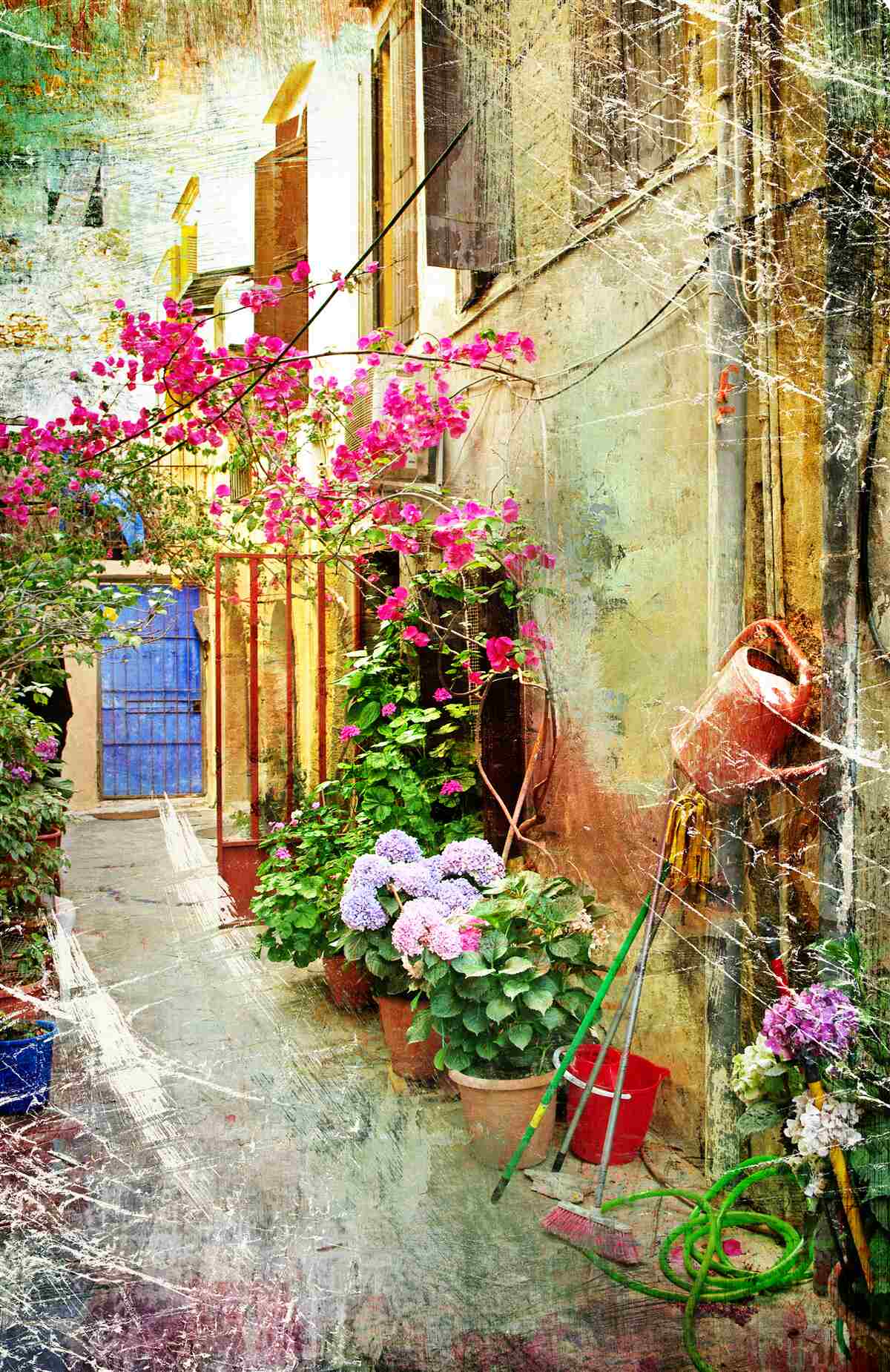 Fototapeta wygodny dziedziniec dla gości