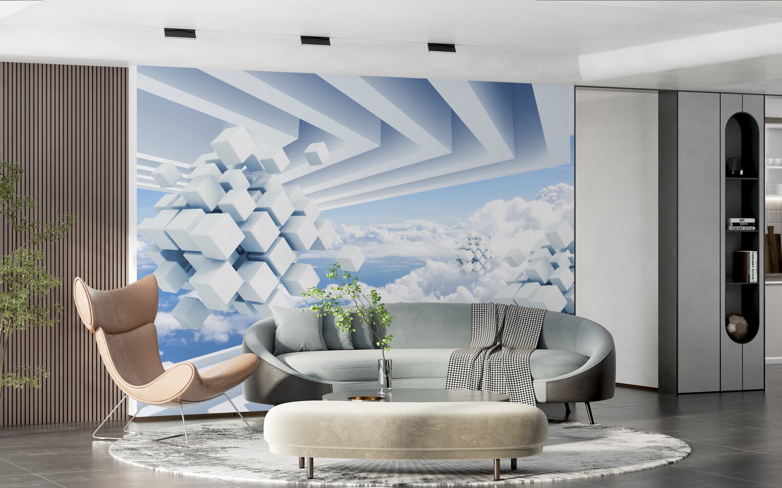 Fototapeta tekstury unoszące się w błękicie chmur