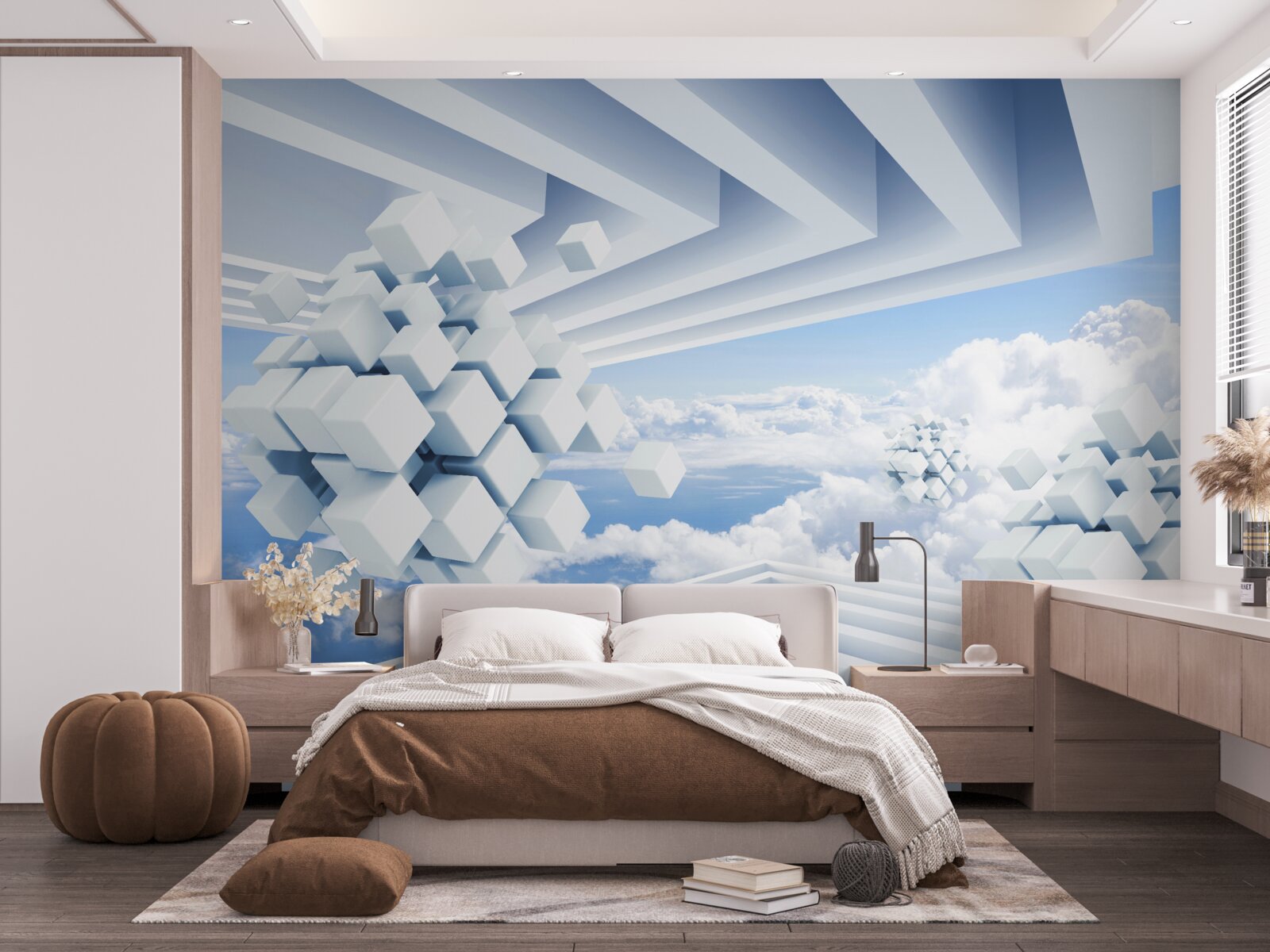 Fototapeta tekstury unoszące się w błękicie chmur