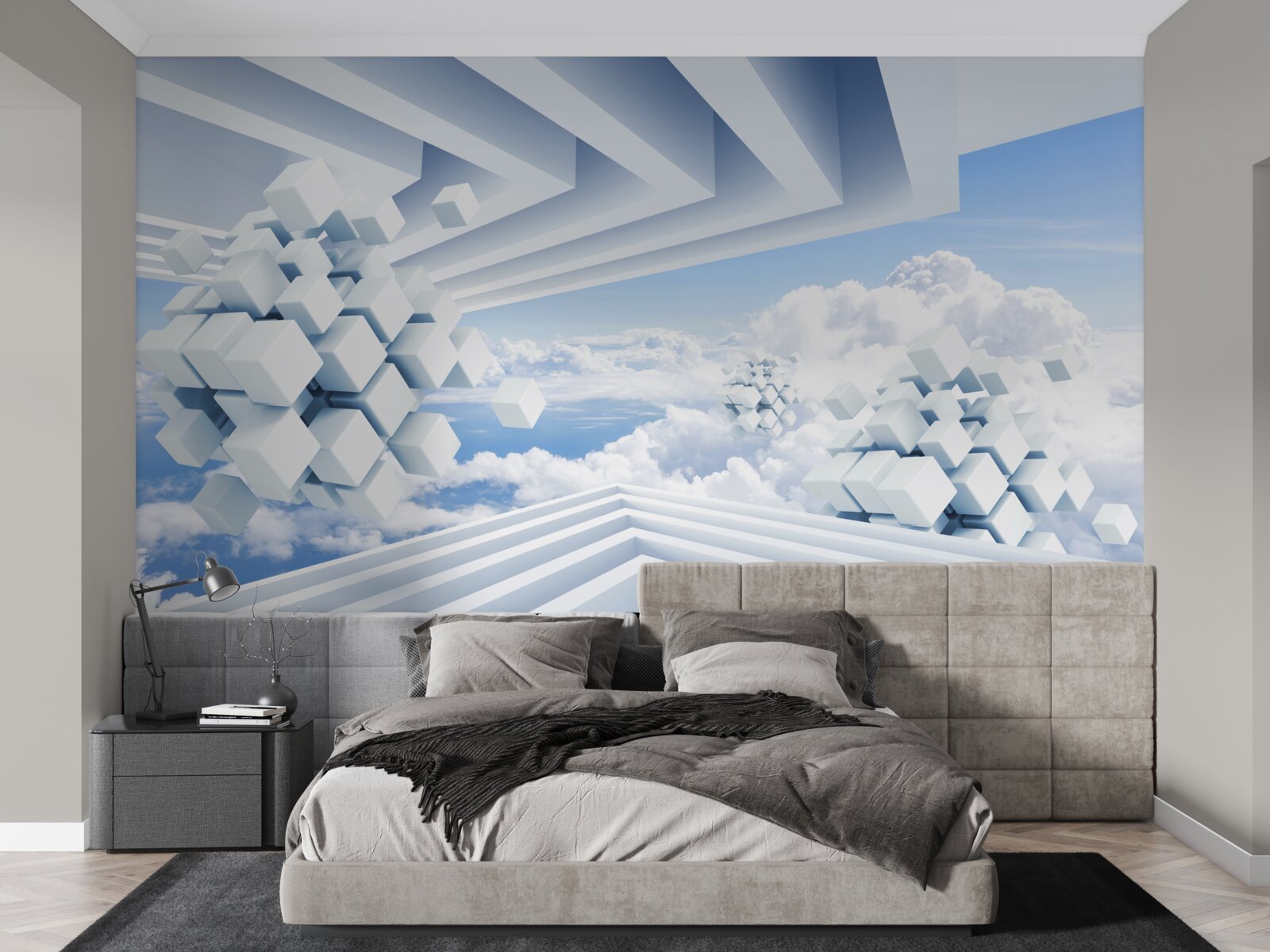 Fototapeta tekstury unoszące się w błękicie chmur