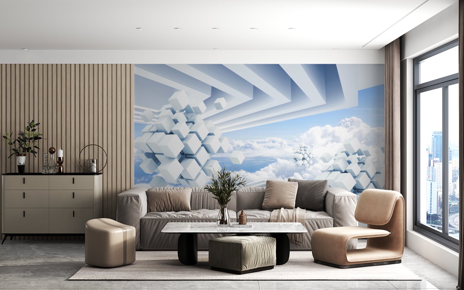 Fototapeta tekstury unoszące się w błękicie chmur