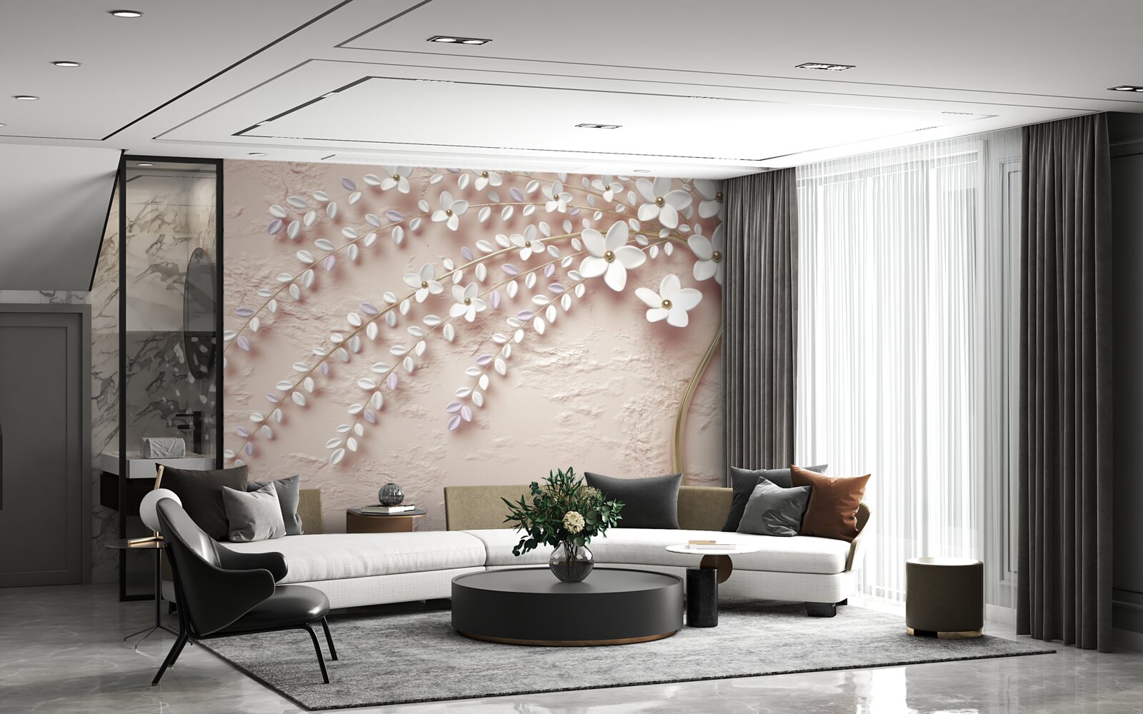 Fototapeta kwitnące drzewo z małymi kwiatami