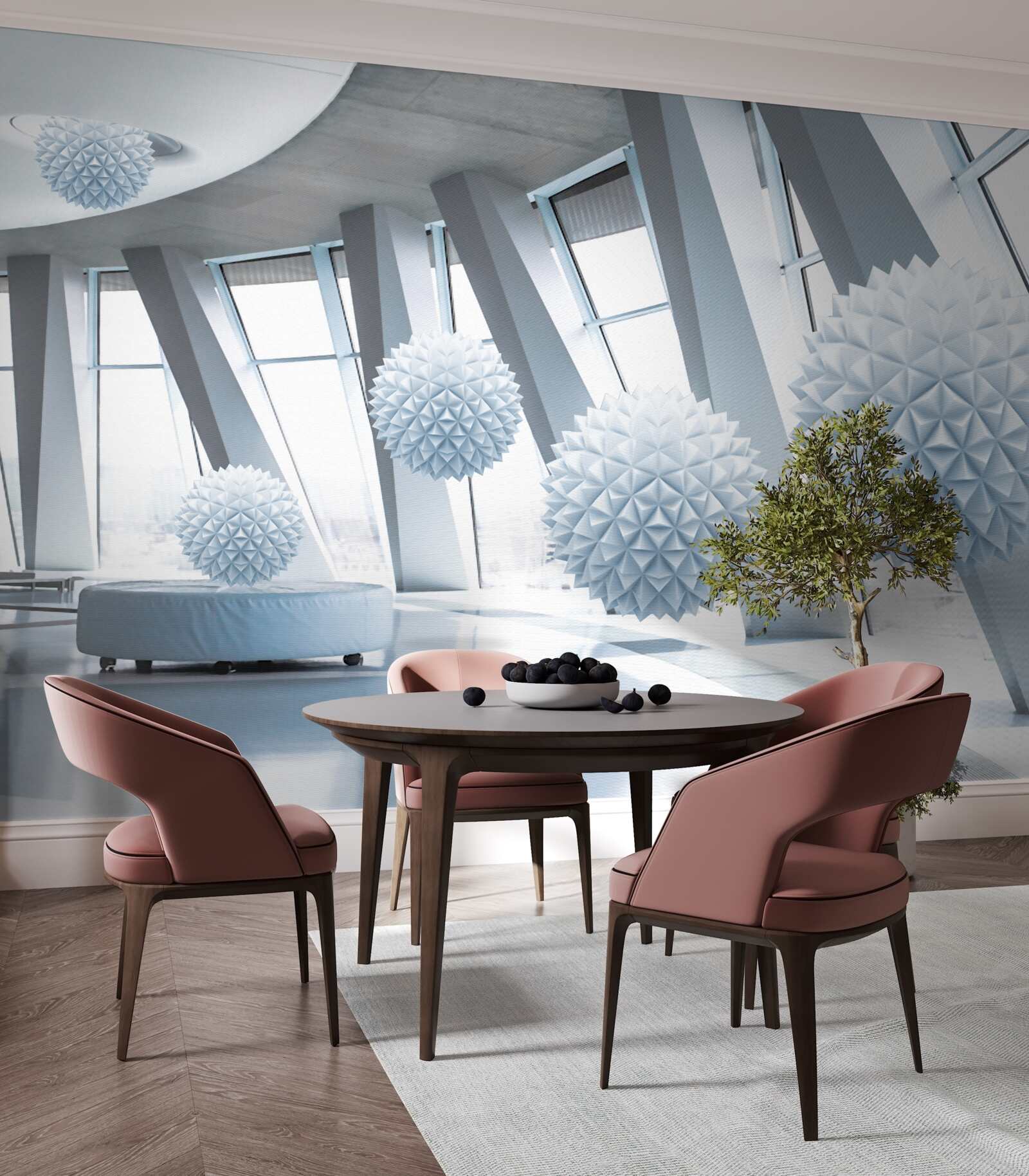 Fototapeta kule znikają w głębinach kosmosu