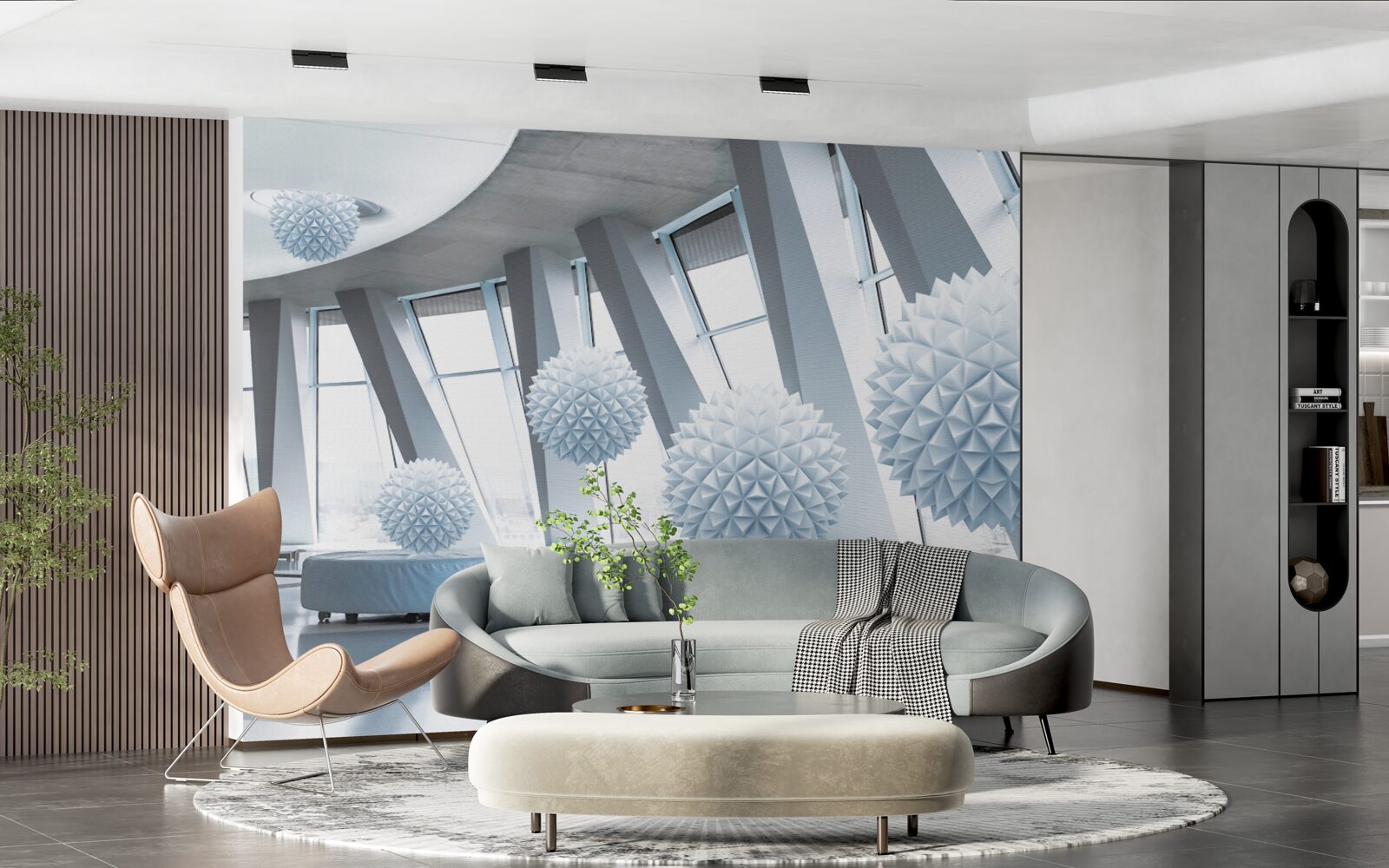 Fototapeta kule znikają w głębinach kosmosu