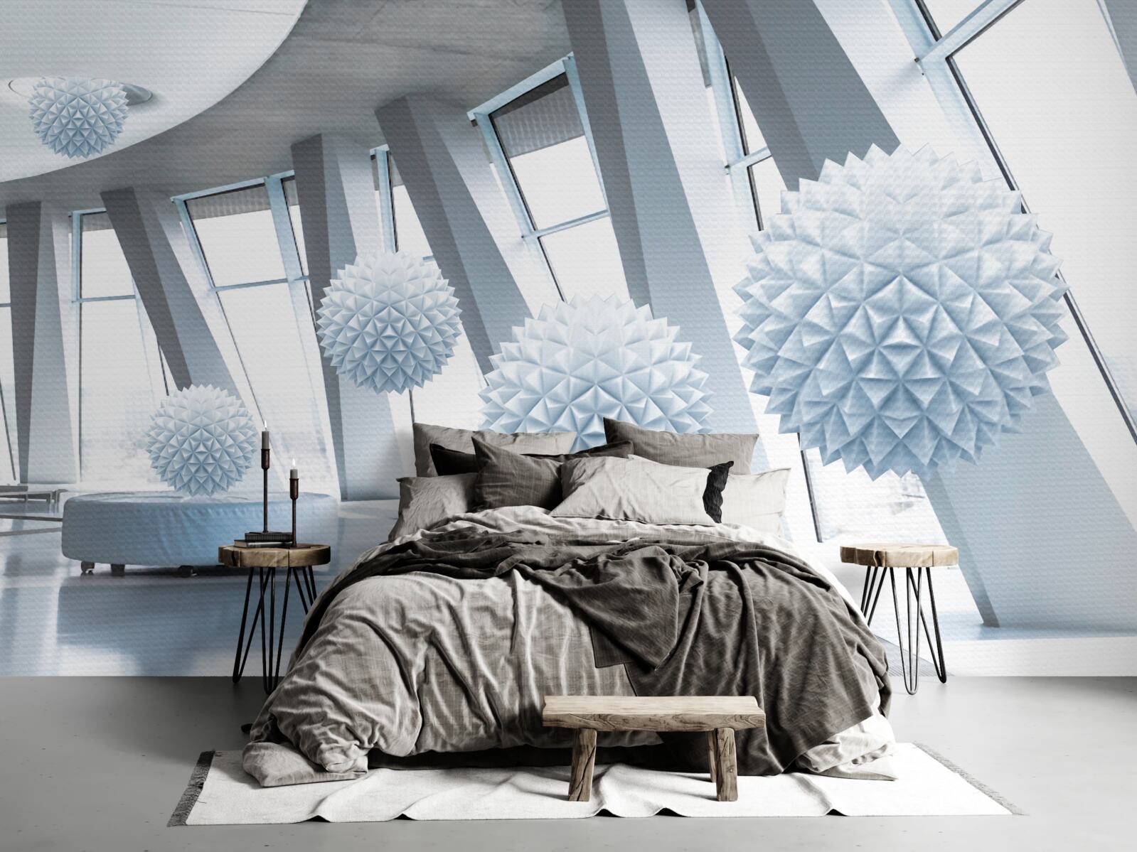 Fototapeta kule znikają w głębinach kosmosu