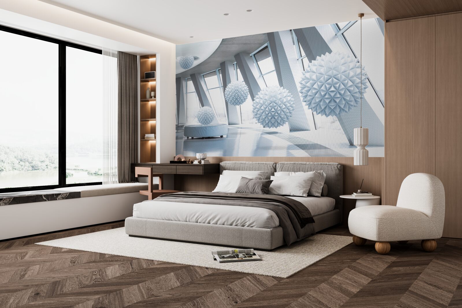 Fototapeta kule znikają w głębinach kosmosu