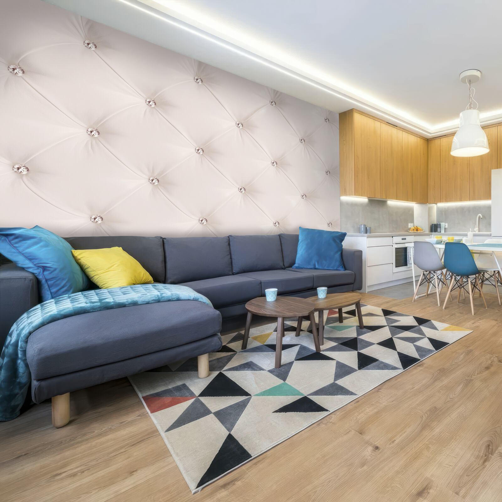 Fototapeta perłowa ekoskóra w odcieniu różu