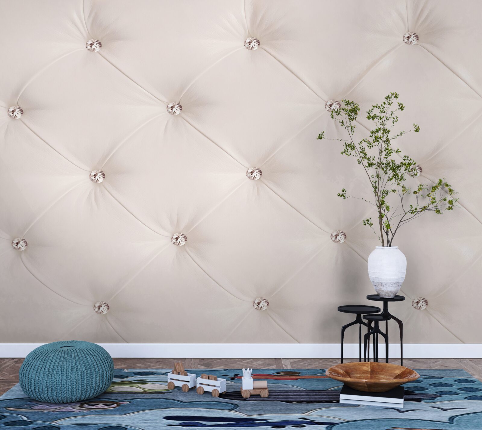 Fototapeta perłowa ekoskóra w odcieniu różu