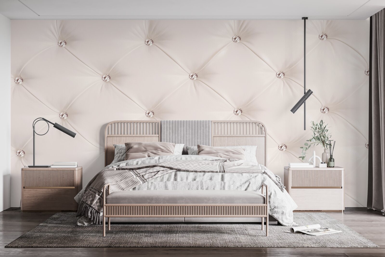 Fototapeta perłowa ekoskóra w odcieniu różu