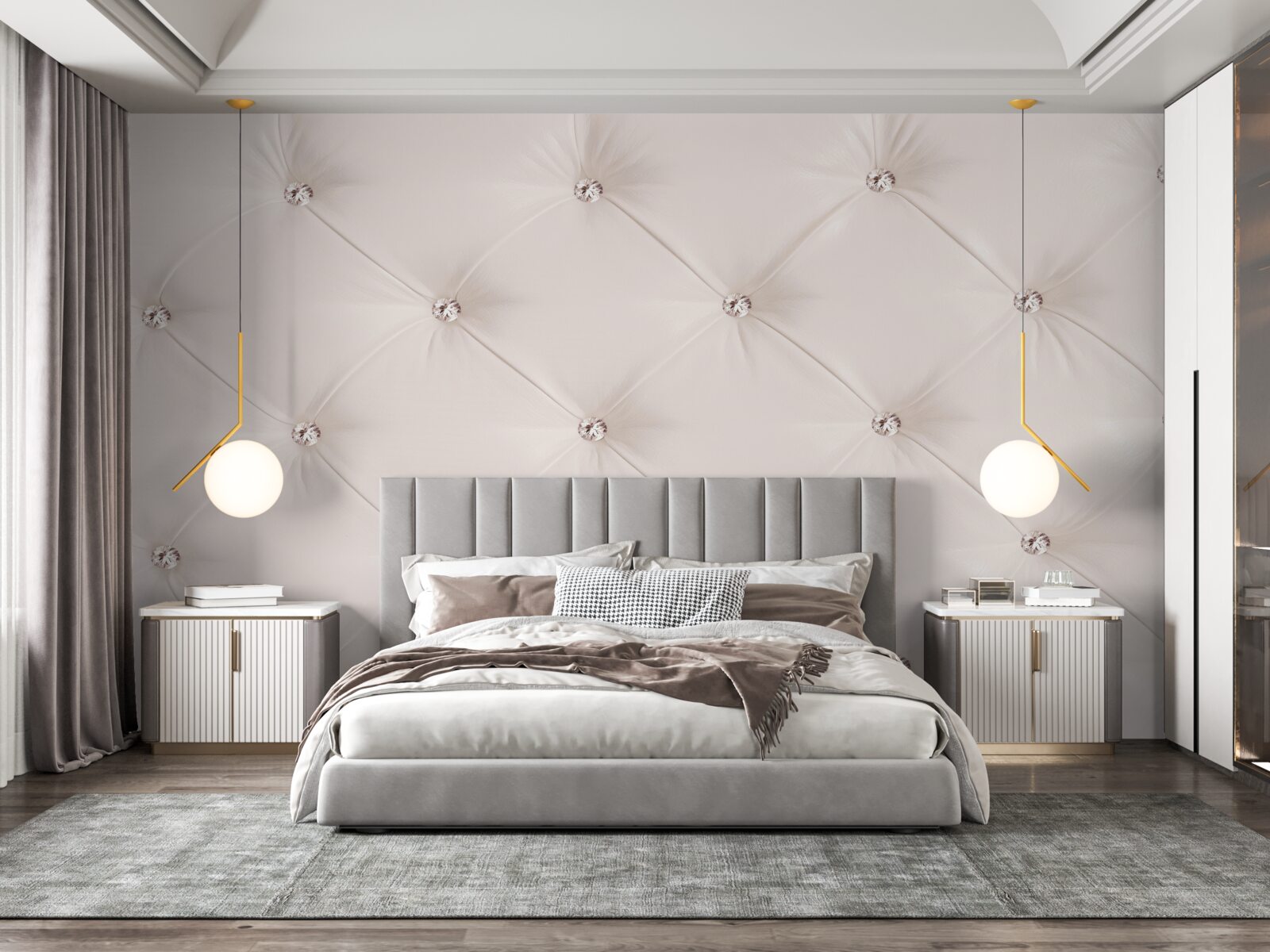 Fototapeta perłowa ekoskóra w odcieniu różu