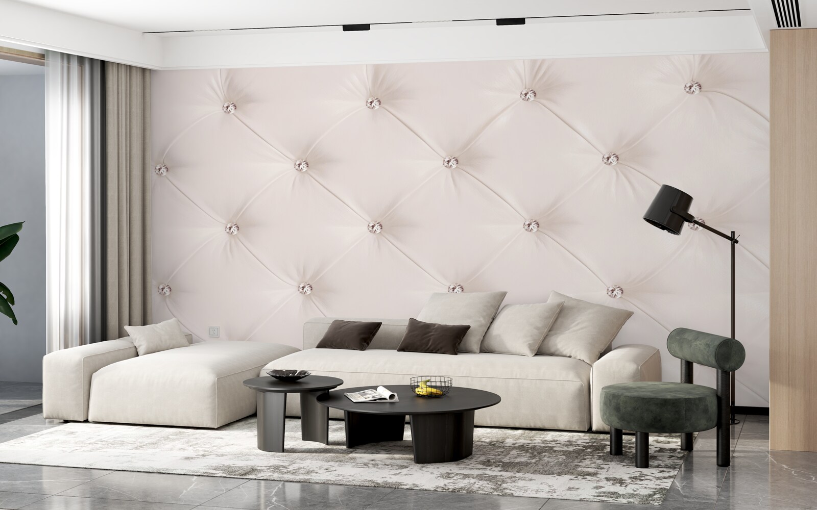 Fototapeta perłowa ekoskóra w odcieniu różu