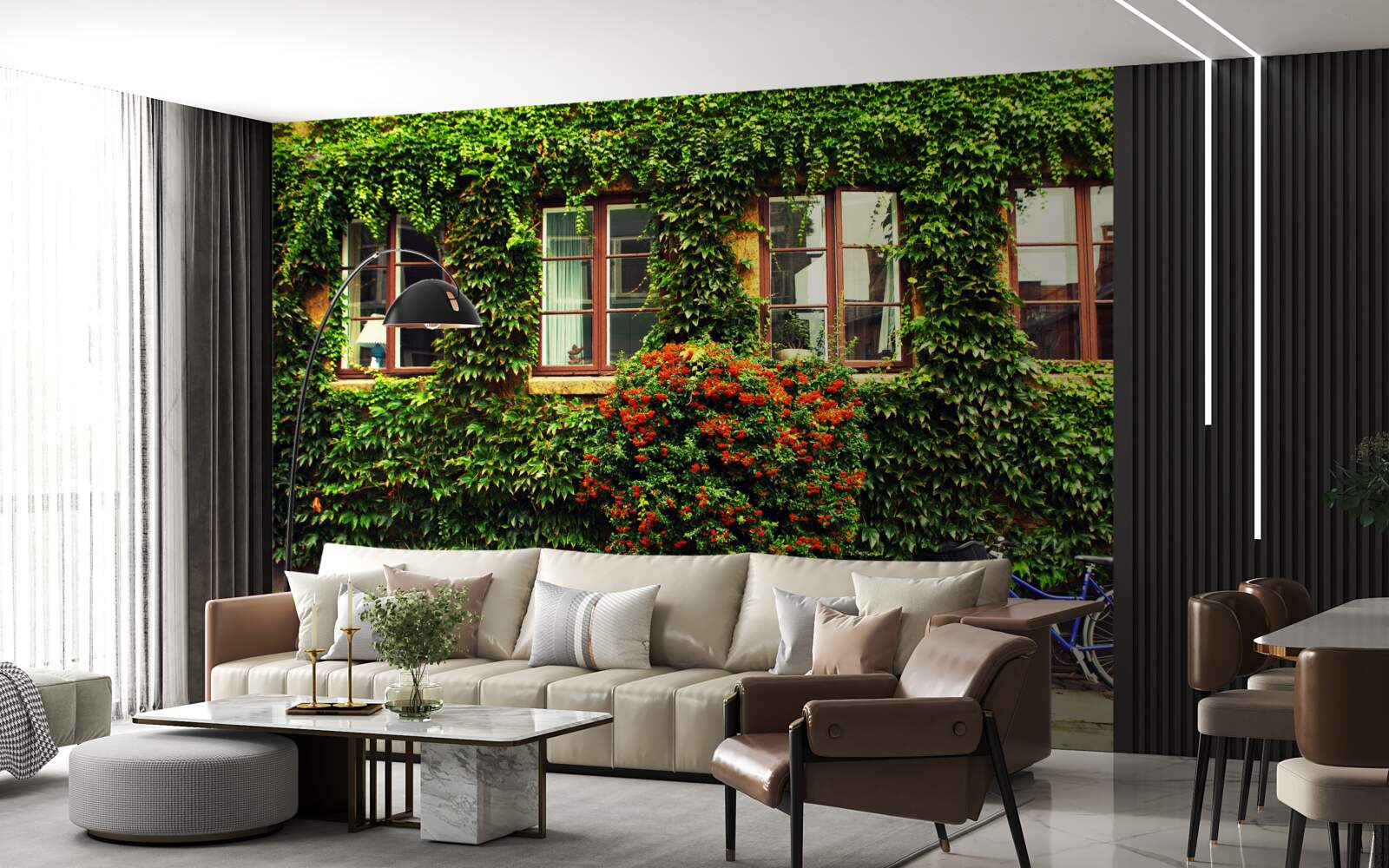 Fototapeta dom porośnięty zielenią