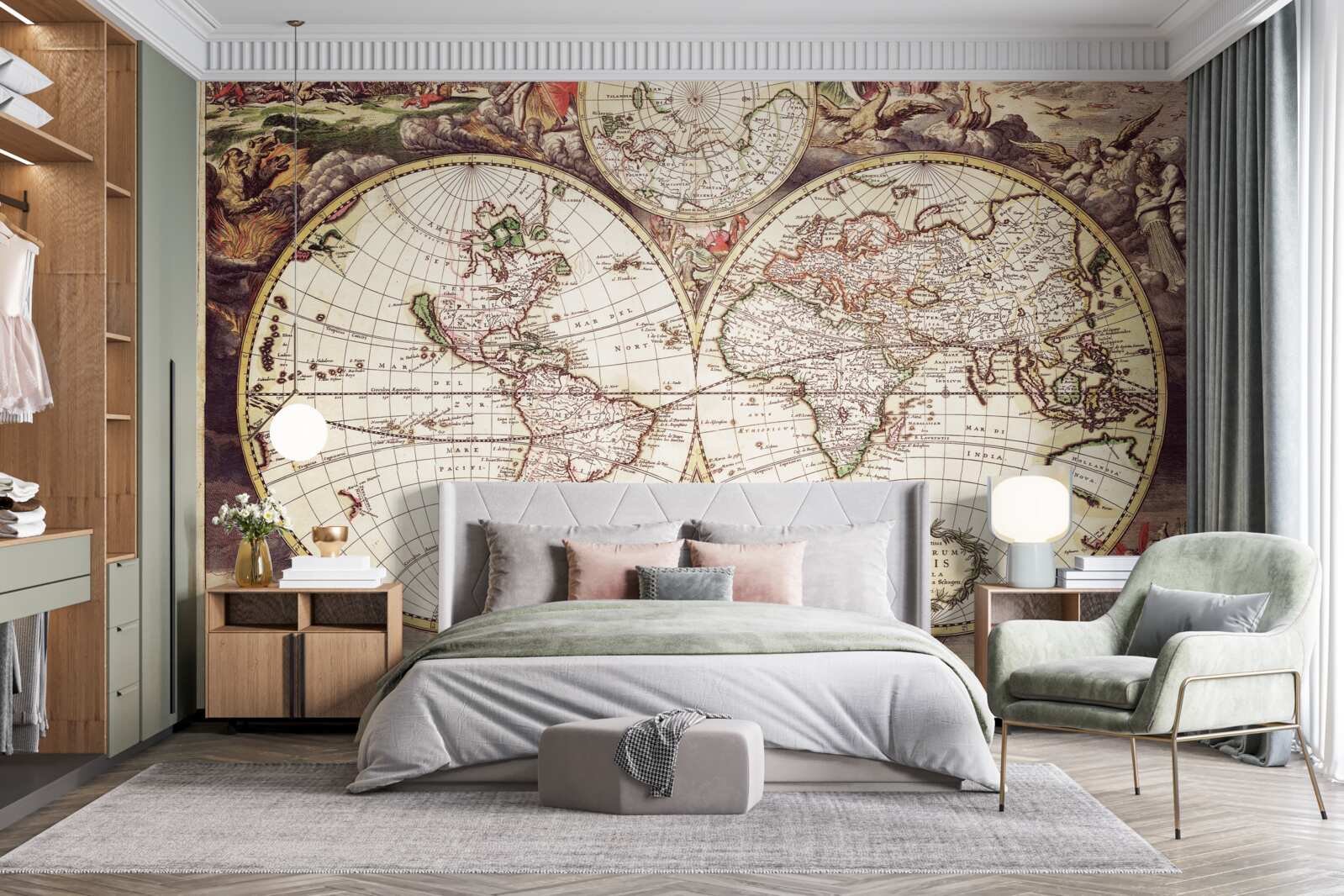 Fototapeta okres historyczny oświetlony w obrazie świata