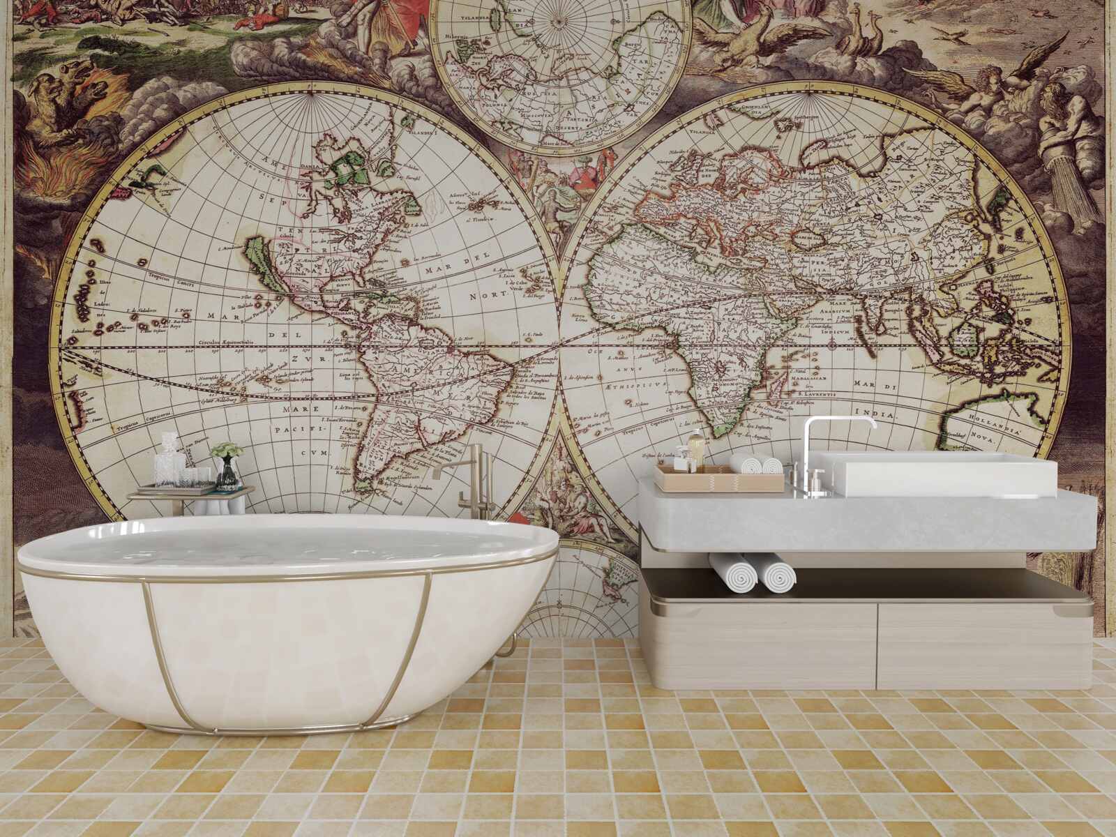 Fototapeta okres historyczny oświetlony w obrazie świata