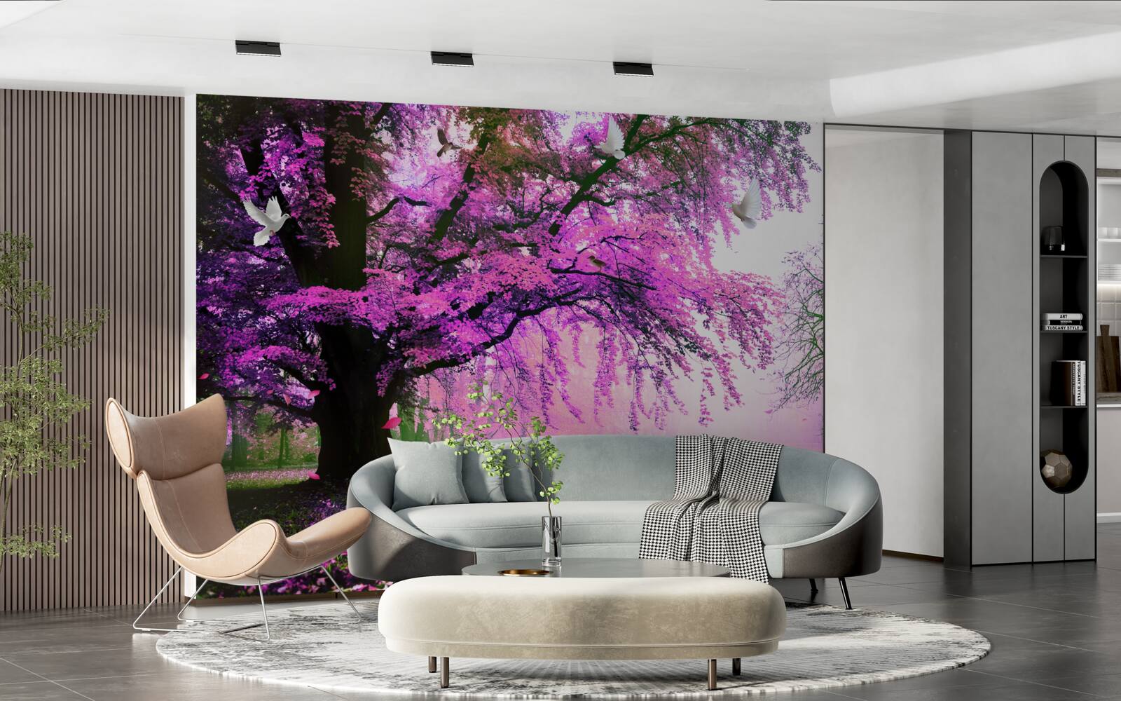 Fototapeta hipnotyzujące odcienie kwiatów wiśni