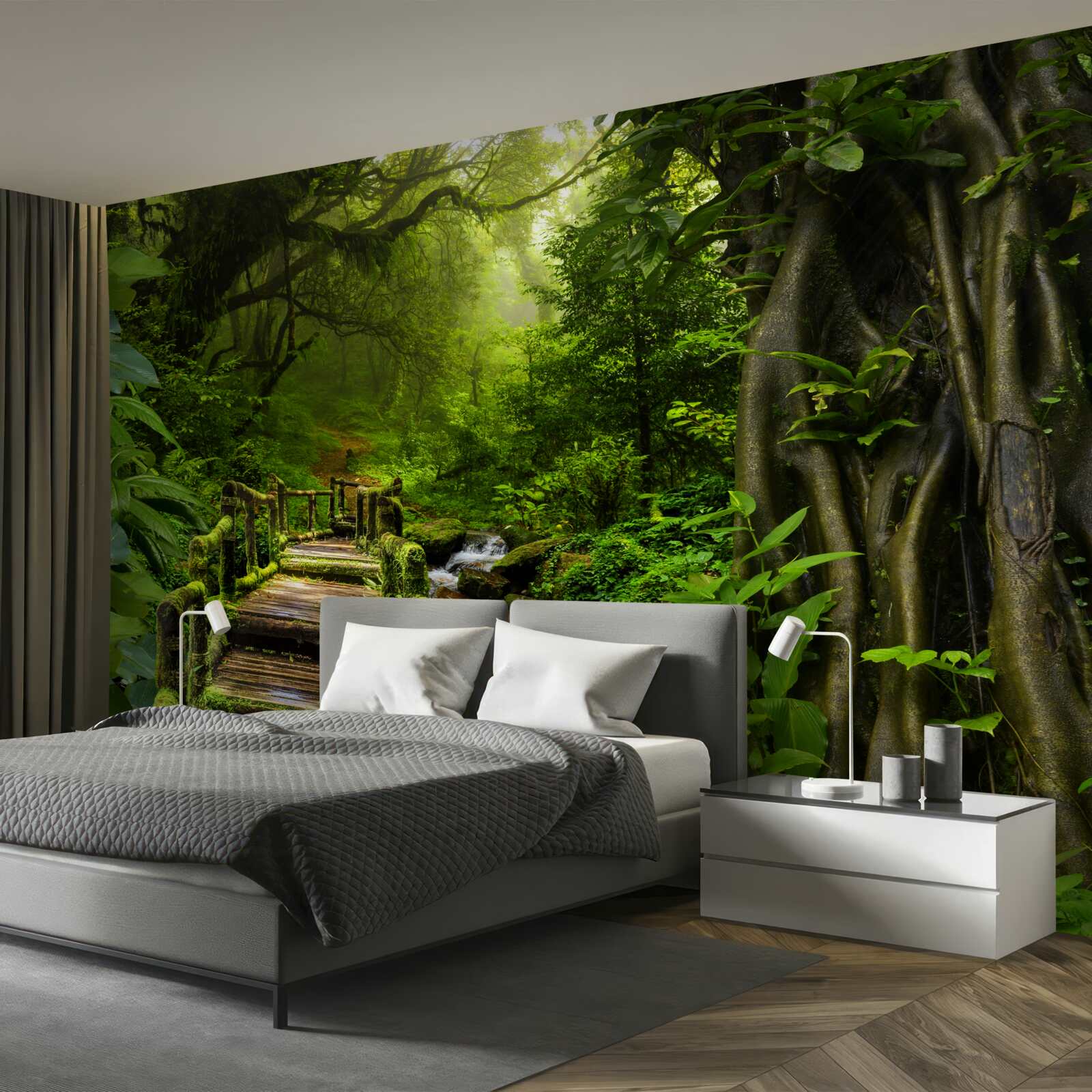 Fototapeta w azjatyckiej dżungli znajduje się wodospad