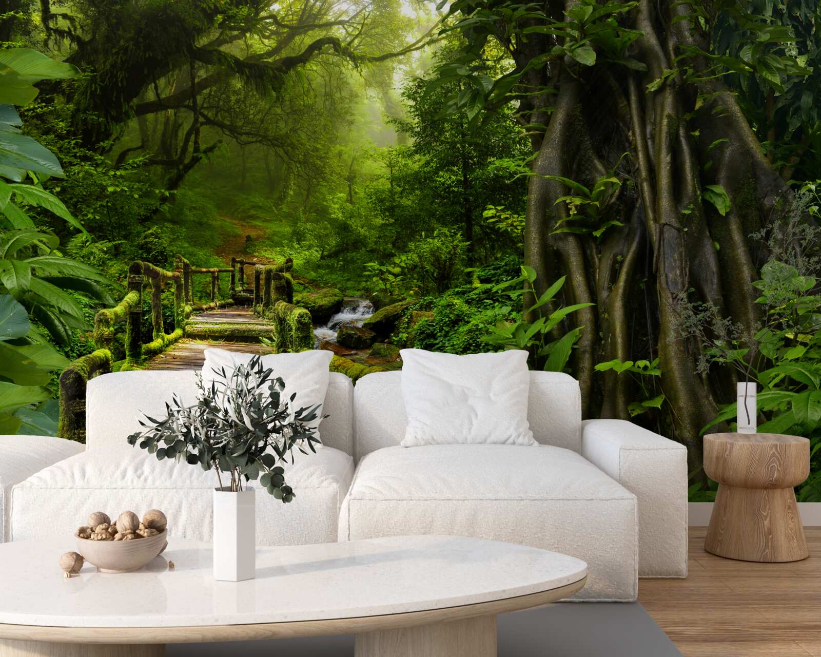 Fototapeta w azjatyckiej dżungli znajduje się wodospad