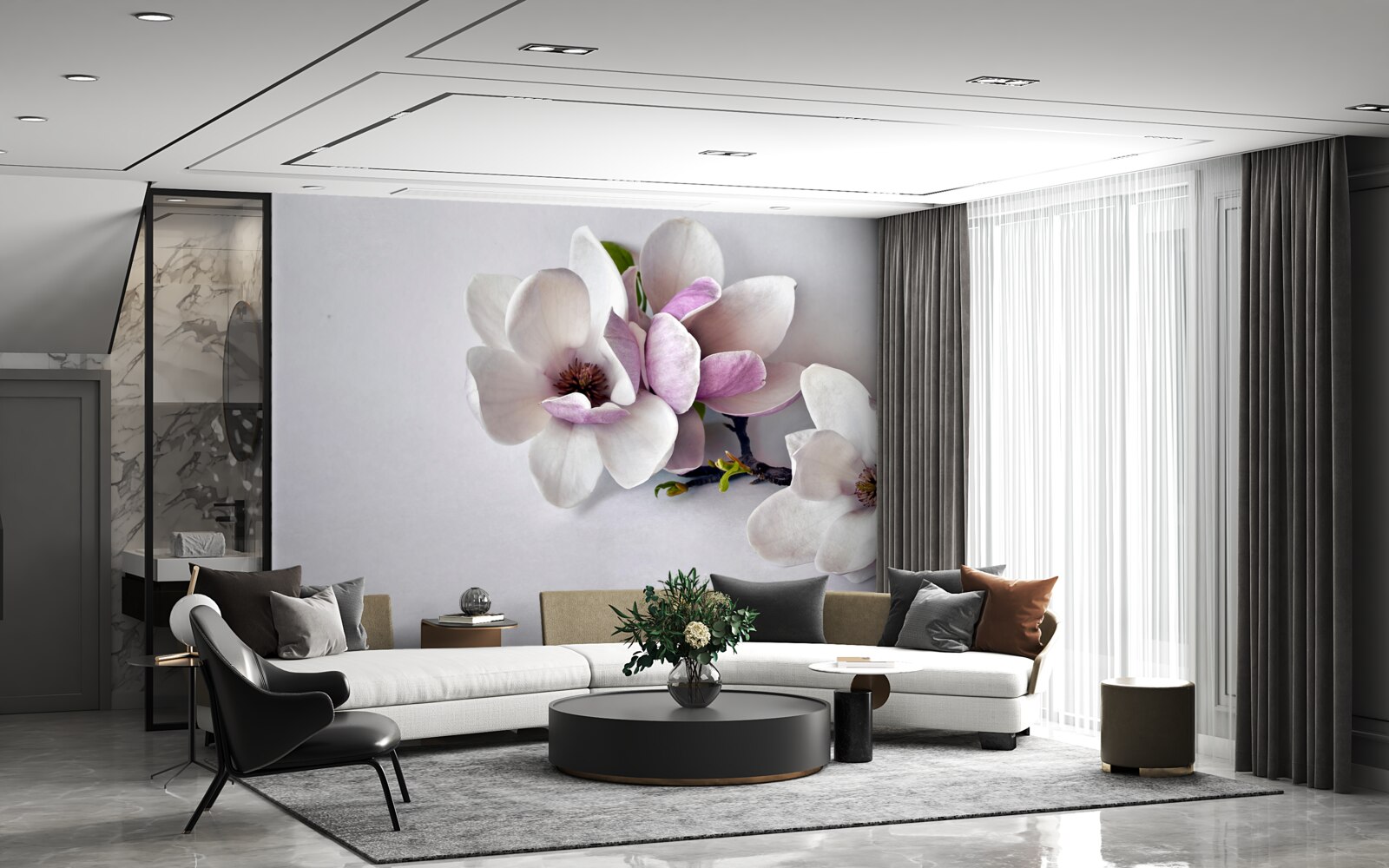 Fototapeta kwiaty o niesamowitej urodzie i dużych rozmiarach