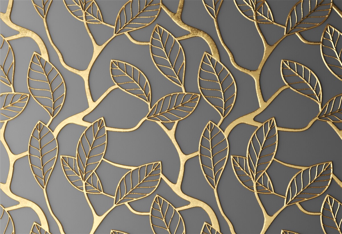 Fototapeta tekstura gałęzi i liści o brązowym odcieniu