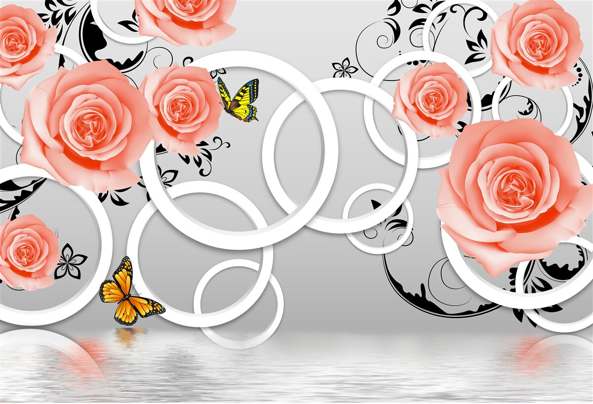 Fototapeta delikatne pąki brzoskwiniowych róż