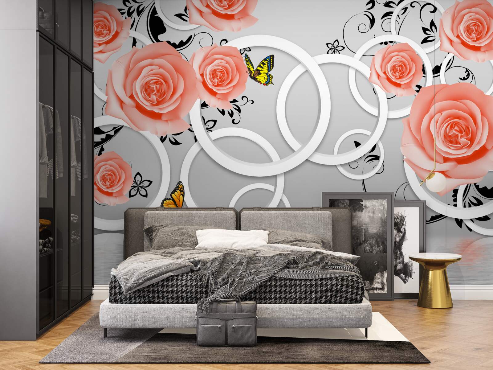 Fototapeta delikatne pąki brzoskwiniowych róż