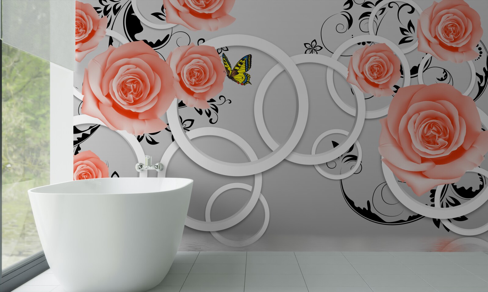 Fototapeta delikatne pąki brzoskwiniowych róż