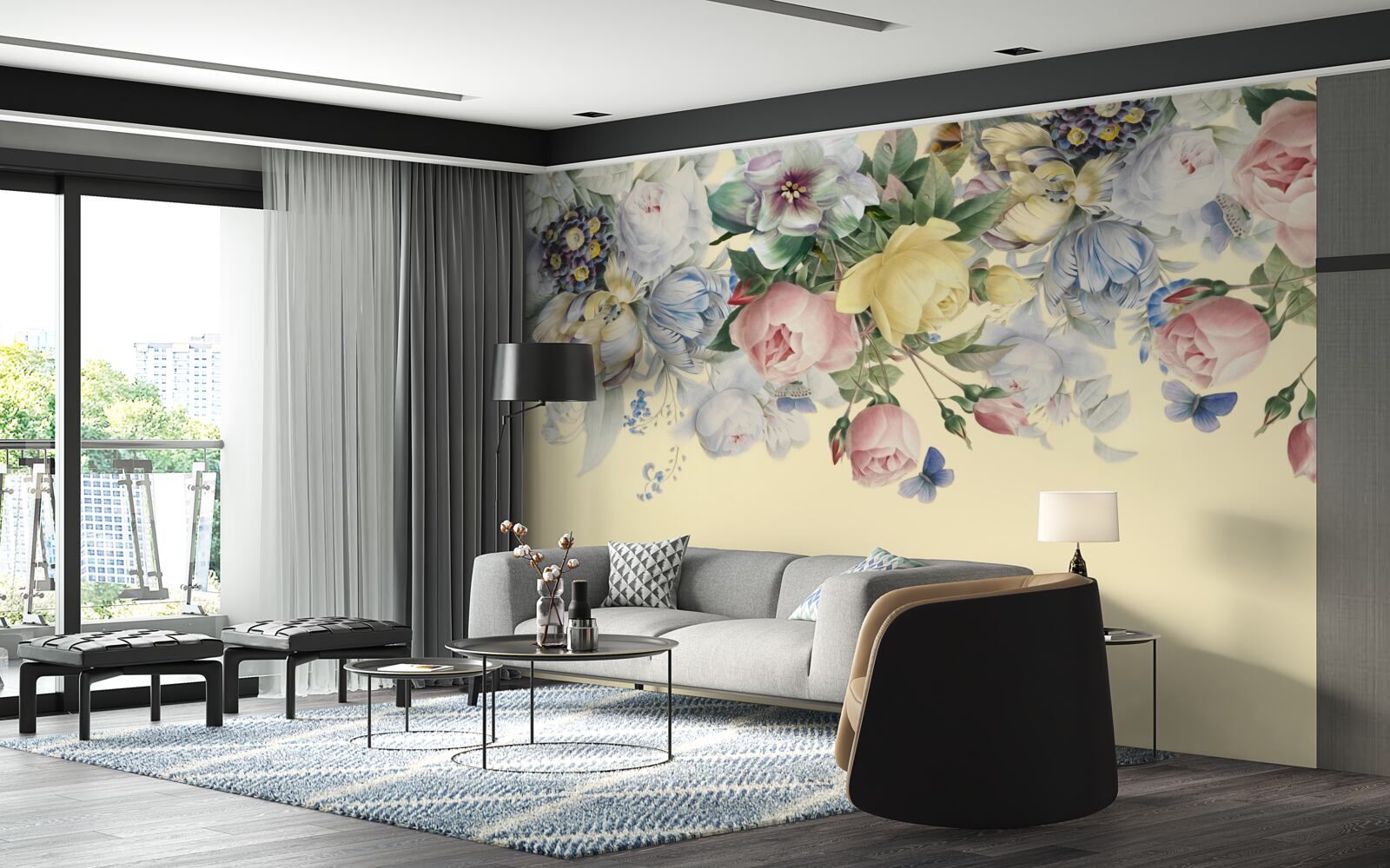 Fototapeta delikatne odcienie różnych kolorów