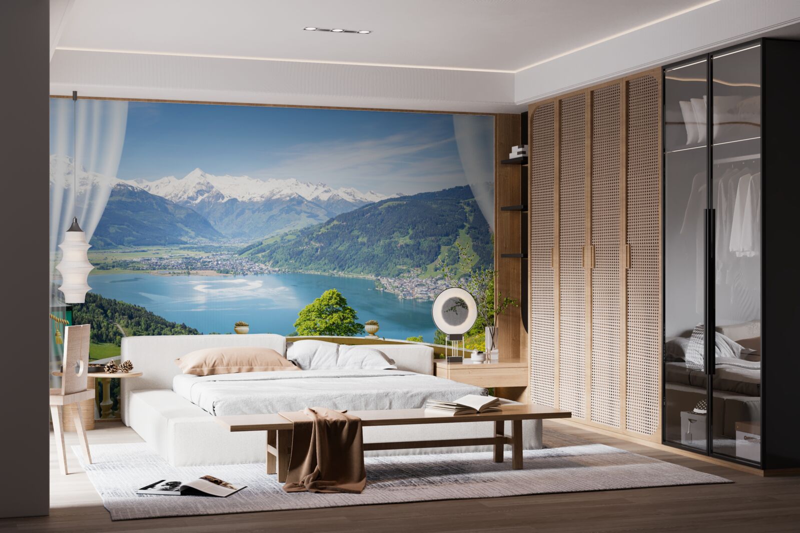 Fototapeta wygodny balkon ze wspaniałą panoramą