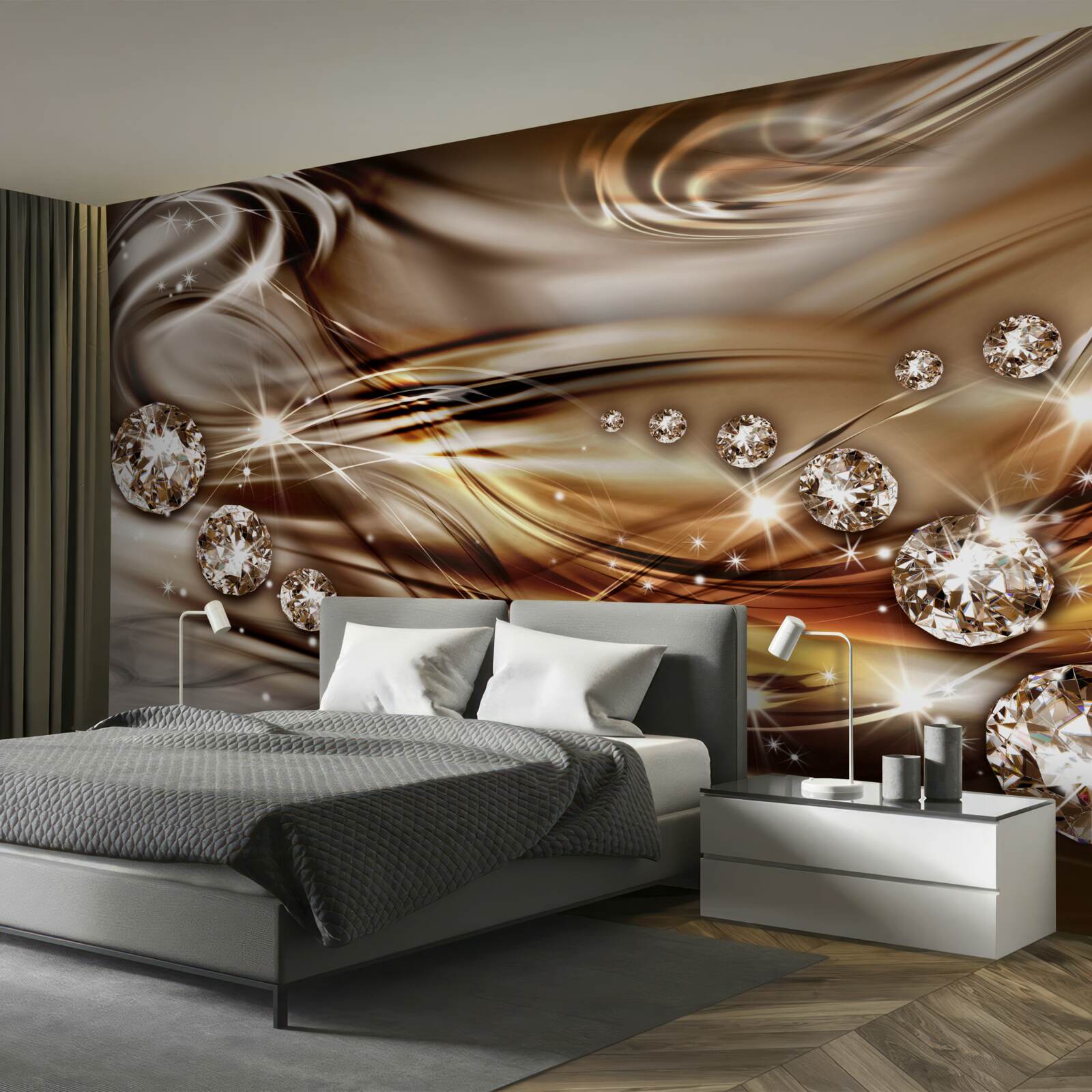 Fototapeta złota biżuteria i kamienie szlachetne