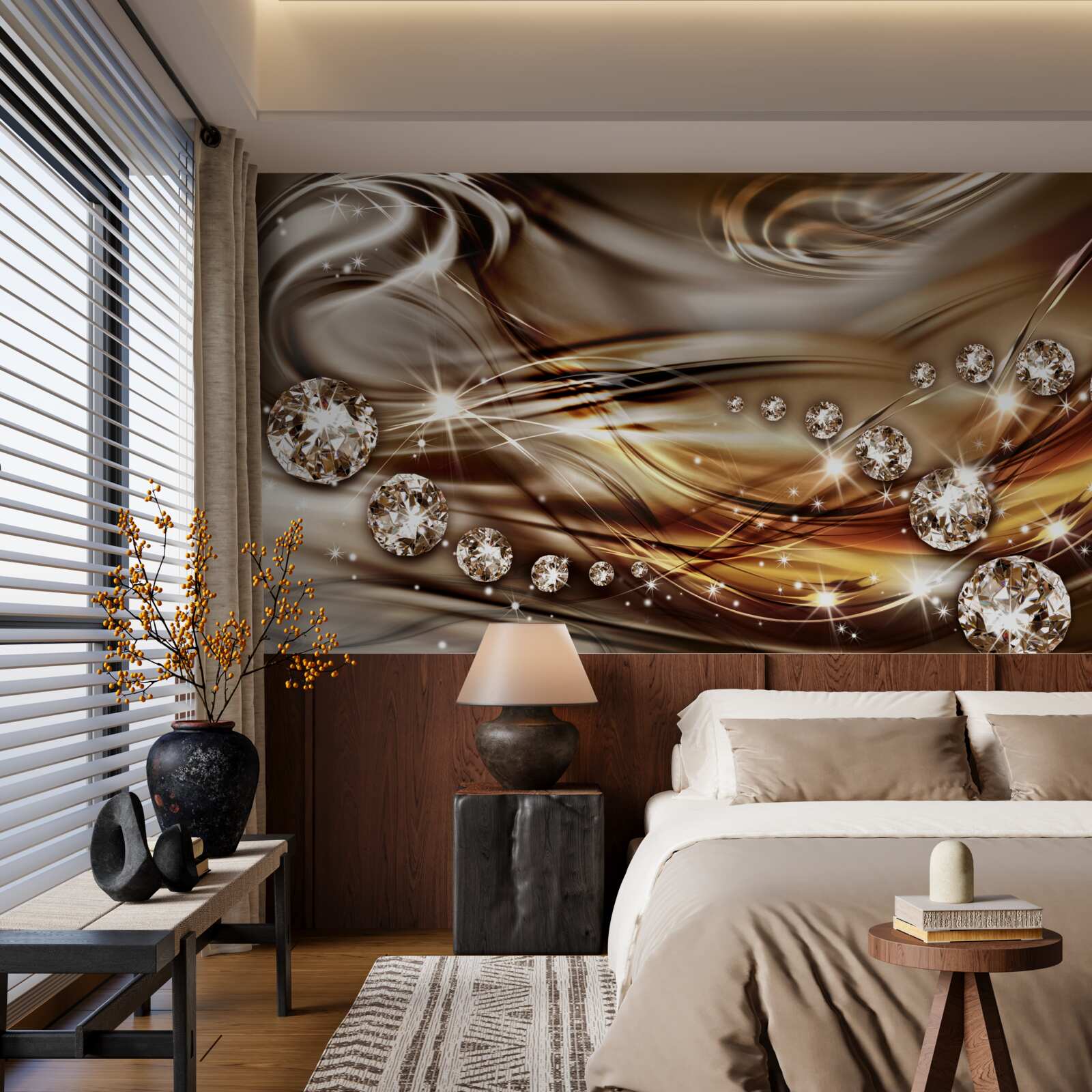 Fototapeta złota biżuteria i kamienie szlachetne