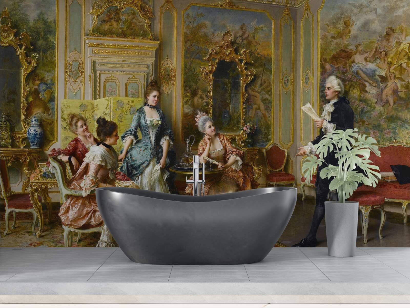 Fototapeta podziw dla pań za ich pasję do czytania poezji