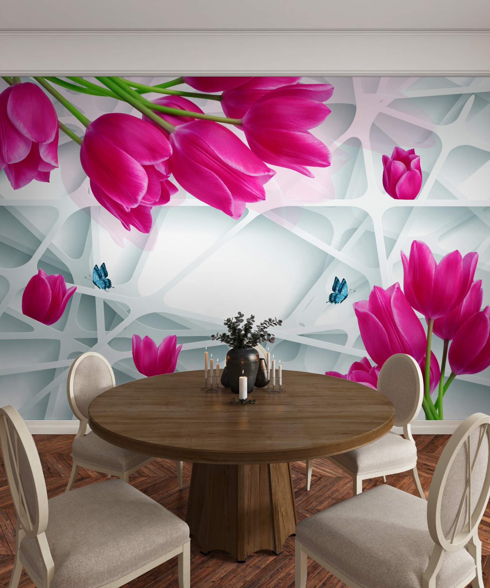 Fototapeta wspaniałe pąki różowych tulipanów