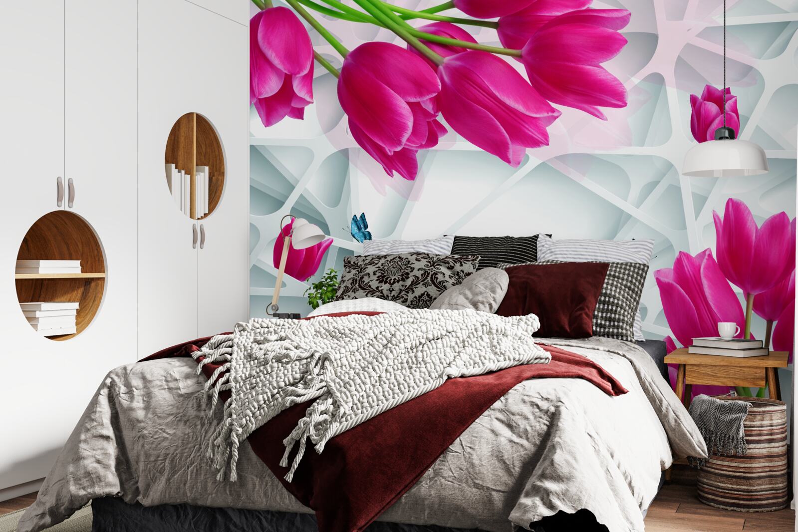 Fototapeta wspaniałe pąki różowych tulipanów